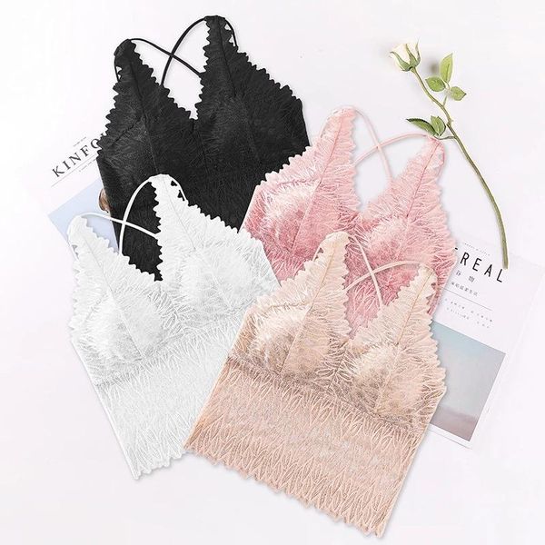 camisoles & tanks athvotar women lace bra french deep v-neck tube camisole wireless padded bralette breathable ladies crop, Black;white
camisoles & tanks athvotar women lace bra french deep v-neck tube camisole wireless padded bralette breathable ladies crop, Black;white