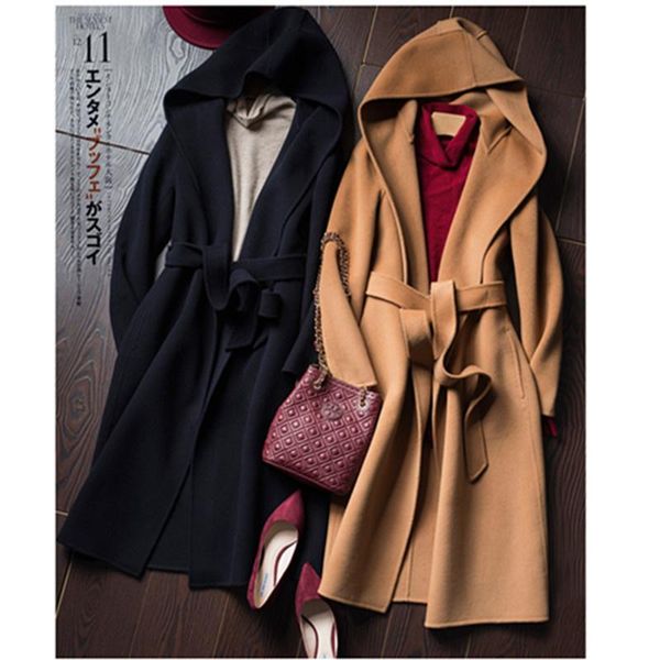 women's wool & blends hooded women 100% coat long korean autumn winter coats for womens clothes manteau femme wpy1336, Black
women's wool & blends hooded women 100% coat long korean autumn winter coats for womens clothes manteau femme wpy1336, Black