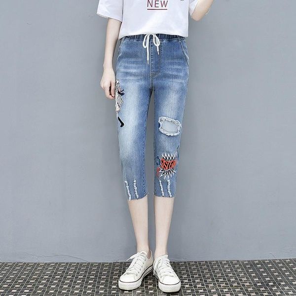 women's jeans 2021 plus size 4xl thin hole boyfriend women casual cropped pants waist slim trousers breathable elastic harem, Blue
women's jeans 2021 plus size 4xl thin hole boyfriend women casual cropped pants waist slim trousers breathable elastic harem, Blue