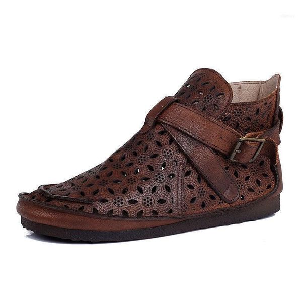 sandals summer woman genuine leather buckle strap flat toe round cutout comfy soft retro wedge low heels shoes women shoes11, Black
sandals summer woman genuine leather buckle strap flat toe round cutout comfy soft retro wedge low heels shoes women shoes11, Black