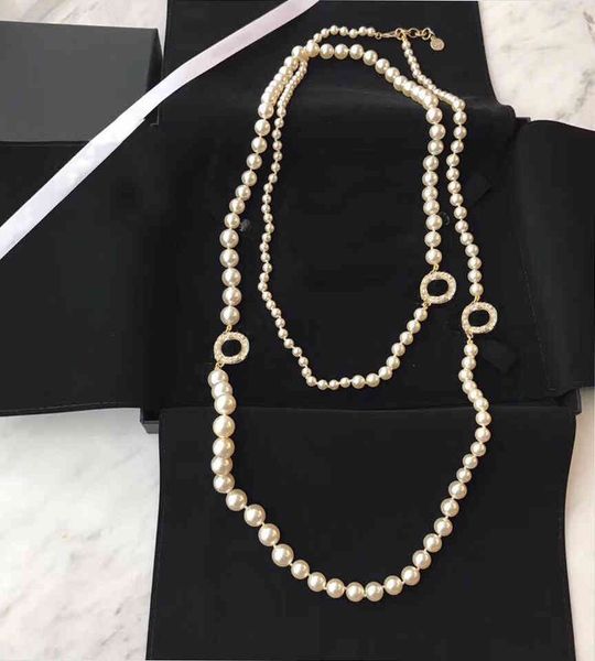 popular fashion brand pearl sweater chain designer necklace for women party wedding luxury jewelry for bride with box, Silver
popular fashion brand pearl sweater chain designer necklace for women party wedding luxury jewelry for bride with box, Silver