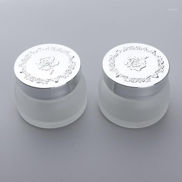 2x empty cosmetic containers w/ inner liner silver lids sample jar cream pot eyebrow tools & stencils1
2x empty cosmetic containers w/ inner liner silver lids sample jar cream pot eyebrow tools & stencils1