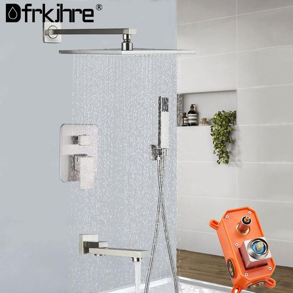 bathroom shower sets rainfall faucet set wall mount brushed nickel concealed faucets system 16'' head with swivel tub spout mixer
bathroom shower sets rainfall faucet set wall mount brushed nickel concealed faucets system 16'' head with swivel tub spout mixer