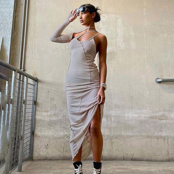 casual dresses fashion women summer dress cut out contrast stitch bodycon maxi for 2021 streetwear long fitted, Black;gray
casual dresses fashion women summer dress cut out contrast stitch bodycon maxi for 2021 streetwear long fitted, Black;gray