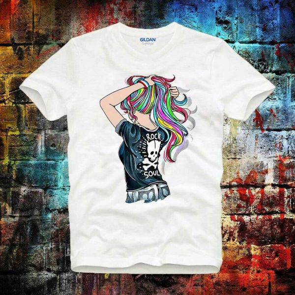 Rock Soul Sexy Girl LGBT Colour Hair METAL Punk Unisex tee top T Shirt B831, White;black
Rock Soul Sexy Girl LGBT Colour Hair METAL Punk Unisex tee top T Shirt B831, White;black