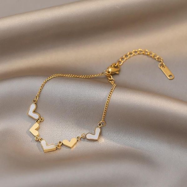 link, chain women bracelet light luxury heart shaped gold pendant trend female accessories punk woman bangle jewelry fine bracelets, Black
link, chain women bracelet light luxury heart shaped gold pendant trend female accessories punk woman bangle jewelry fine bracelets, Black