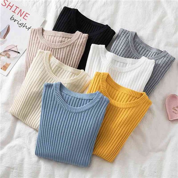 women's knits & tees winter clothes knitted woman sweaters pullovers spring autumn basic women's jumper slim sweater pull long sle, White
women's knits & tees winter clothes knitted woman sweaters pullovers spring autumn basic women's jumper slim sweater pull long sle, White
