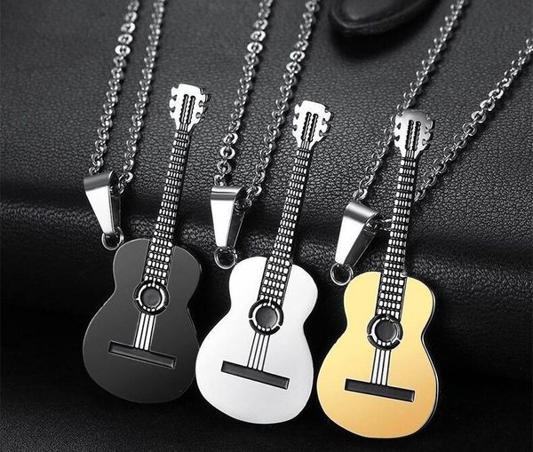 pendant necklaces hip hop titanium steel chain necklace classical music guitar for men women, Silver
pendant necklaces hip hop titanium steel chain necklace classical music guitar for men women, Silver