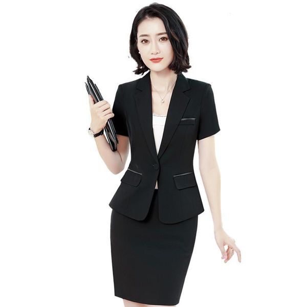 fashion business formal women skirt suits plus size work office ladies short sleeve slim solid blazer and set w79 women's two piece pan, White
fashion business formal women skirt suits plus size work office ladies short sleeve slim solid blazer and set w79 women's two piece pan, White