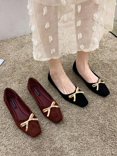 women's shoes spring 2021 fashion bow casual suede square toe soft low heels dress, Black
women's shoes spring 2021 fashion bow casual suede square toe soft low heels dress, Black