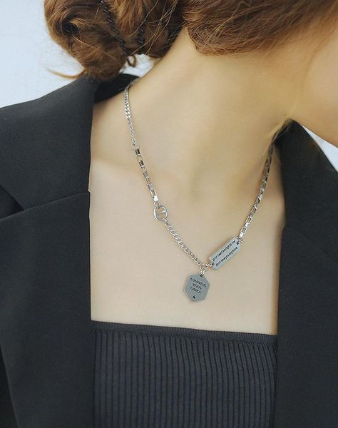 pendant necklaces jialy fashion cold style stainless steel necklace choker clavicle chain female long wild simple sweater for women, Silver
pendant necklaces jialy fashion cold style stainless steel necklace choker clavicle chain female long wild simple sweater for women, Silver