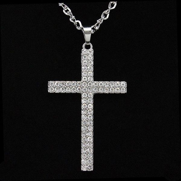 pendant necklaces trendy men's women's long necklace and sweater chain inlaid with crystal crosses catholic jewelry gift for frien, Silver
pendant necklaces trendy men's women's long necklace and sweater chain inlaid with crystal crosses catholic jewelry gift for frien, Silver