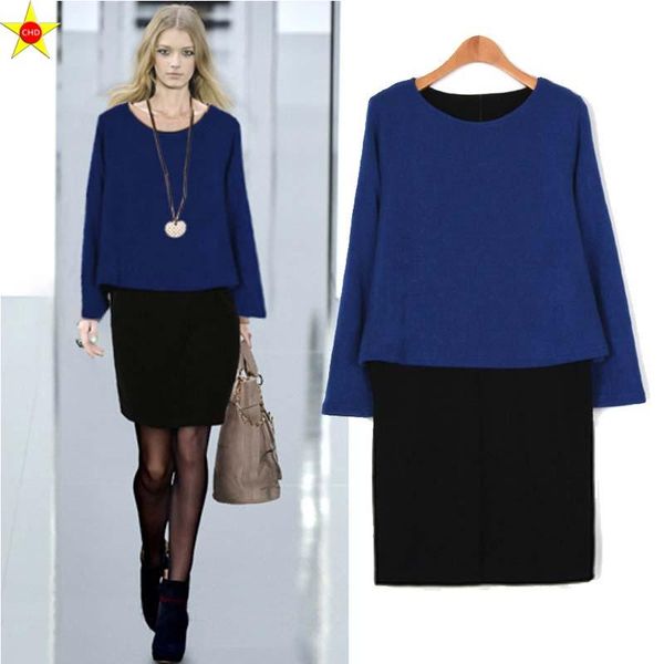 casual dresses xl-6xl plus size women 2021 spring autumn fashion false 2 piece elegant dress extra large slim vestidos, Black;gray
casual dresses xl-6xl plus size women 2021 spring autumn fashion false 2 piece elegant dress extra large slim vestidos, Black;gray