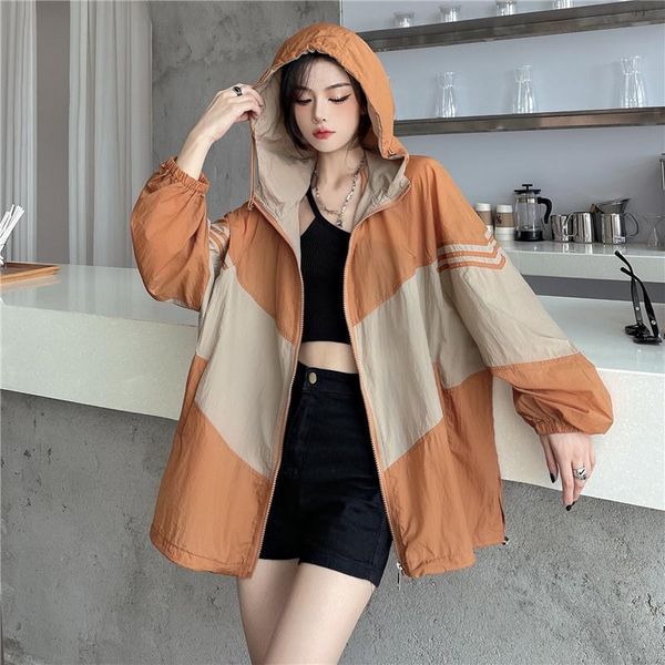 women's trench coats #6015 spring autumn thin coat women slim orange ladies with hooded casual overcoat windbreaker sunscreen, Tan;black
women's trench coats #6015 spring autumn thin coat women slim orange ladies with hooded casual overcoat windbreaker sunscreen, Tan;black