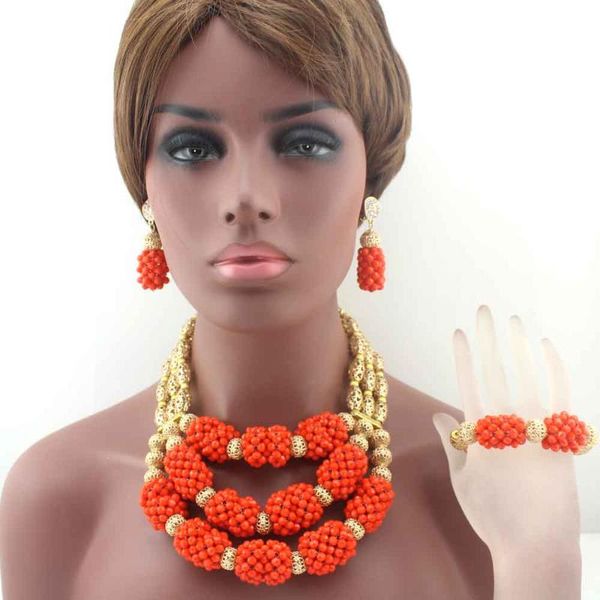 earrings & necklace christmas fashion nigerian wedding orange beads jewelry sets crystal beaded african w13687, Silver
earrings & necklace christmas fashion nigerian wedding orange beads jewelry sets crystal beaded african w13687, Silver