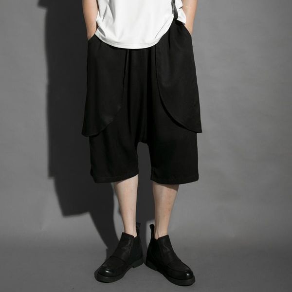 men's pants hanging crotch patchwork summer japanese classic dark personality simple loose large size leisure, Black
men's pants hanging crotch patchwork summer japanese classic dark personality simple loose large size leisure, Black