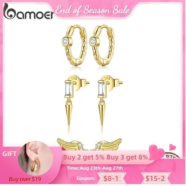 stud bamoer gold ear buckles 925 sterling silver french style earrings for women geometry fashion jewelry party gift, Golden;silver
stud bamoer gold ear buckles 925 sterling silver french style earrings for women geometry fashion jewelry party gift, Golden;silver