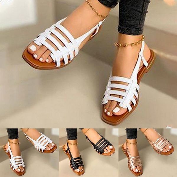 sandals flat round toe elegent slipper adjustable buckle strap casual ladies summer outdoor fashion beach shoes, Black
sandals flat round toe elegent slipper adjustable buckle strap casual ladies summer outdoor fashion beach shoes, Black