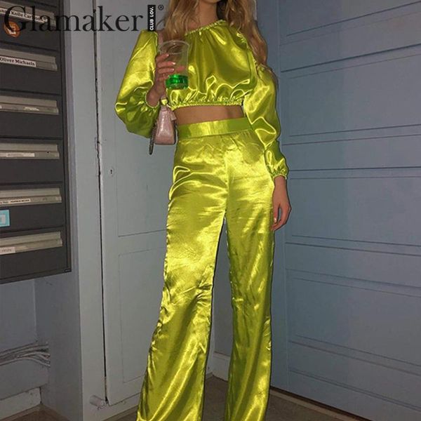 glamaker satin solid color off shoulder jumpsuit women loose long sleeve elegant jumpsuit female autumn winter jumpsuit 210412, Black;white
glamaker satin solid color off shoulder jumpsuit women loose long sleeve elegant jumpsuit female autumn winter jumpsuit 210412, Black;white