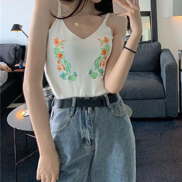 women's tanks & camis floral embroidery women girls summer knitted embroidered tank harajuku sweet club camisole top, White
women's tanks & camis floral embroidery women girls summer knitted embroidered tank harajuku sweet club camisole top, White