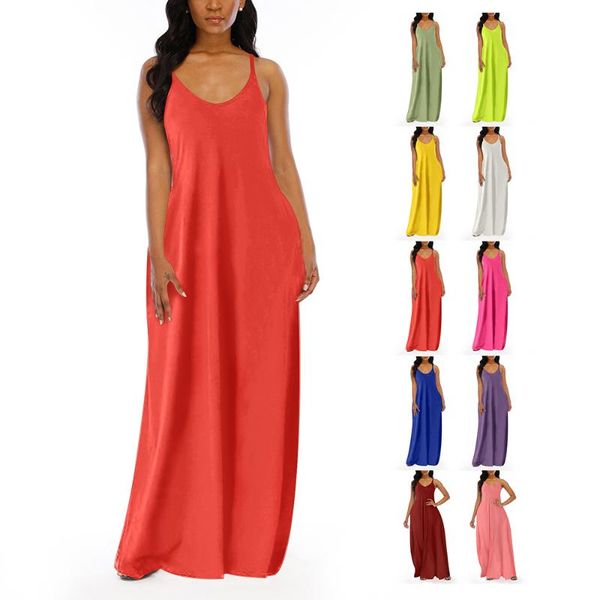 casual dresses lady spaghetti strap dress camisole women's slim suspender loose solid color floor length female maxi cami sundress d30, Black;gray
casual dresses lady spaghetti strap dress camisole women's slim suspender loose solid color floor length female maxi cami sundress d30, Black;gray