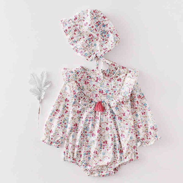spring baby girls bodysuits cotton girl's small floral long sleeve hardcover one-piece creeper with hat 210429, Blue
spring baby girls bodysuits cotton girl's small floral long sleeve hardcover one-piece creeper with hat 210429, Blue