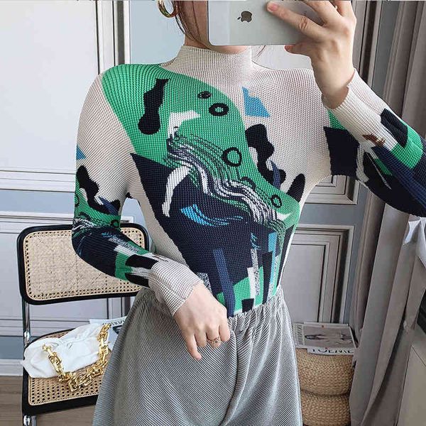 spring arrival stand collar green print slim fashion casual pleated long-sleeved short t-shirt women 2a2912 210507, White
spring arrival stand collar green print slim fashion casual pleated long-sleeved short t-shirt women 2a2912 210507, White
