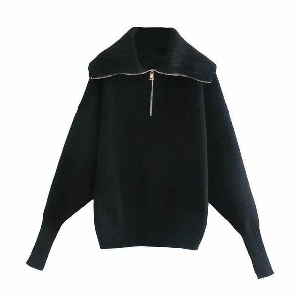 women's sweaters women fashion elegant knitted sweater jumper turn down collar female oversize pullovers chic white black h8b9
women's sweaters women fashion elegant knitted sweater jumper turn down collar female oversize pullovers chic white black h8b9