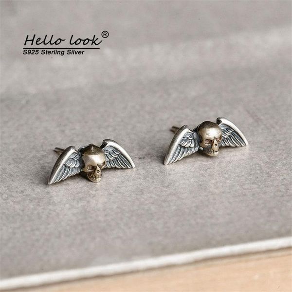 stud hellolook 925 sterling silver punk retro skull wing earrings for men women fine jewelry accessories gifts, Golden;silver
stud hellolook 925 sterling silver punk retro skull wing earrings for men women fine jewelry accessories gifts, Golden;silver