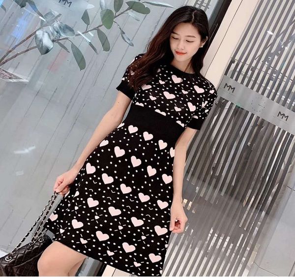 dress spring summer knitted women o-neck sweetheart print patterns short sleeve casual sweater dress knitwear, Black;gray
dress spring summer knitted women o-neck sweetheart print patterns short sleeve casual sweater dress knitwear, Black;gray