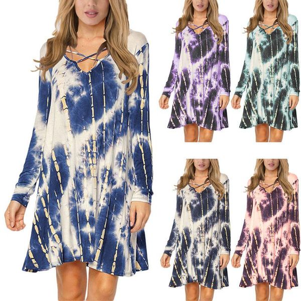 casual dresses women's tie dye printed dress 2021 spring summer v-neck long sleeve loose female hollow out vintage short, Black;gray
casual dresses women's tie dye printed dress 2021 spring summer v-neck long sleeve loose female hollow out vintage short, Black;gray