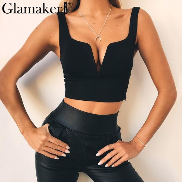 glamaker black deep v neck summer crop women white strap short tank female red sleeveless party club cropped cami 210414
glamaker black deep v neck summer crop women white strap short tank female red sleeveless party club cropped cami 210414