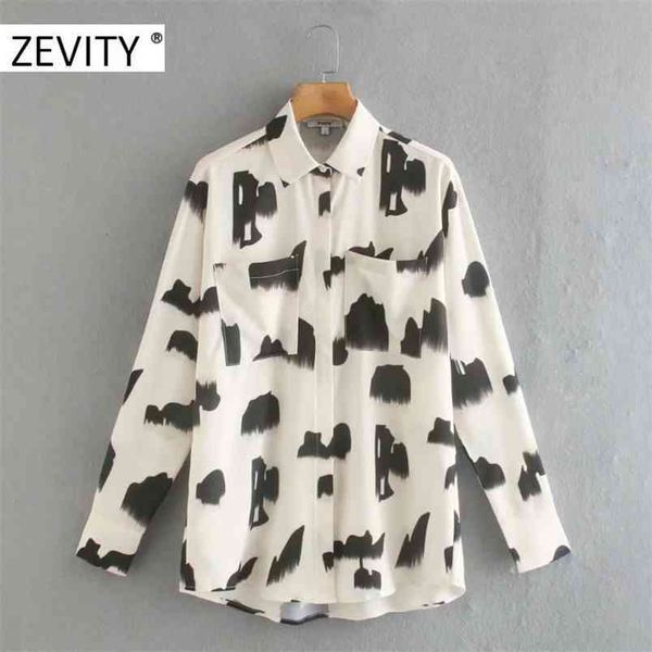 women vintage abstract ink painting casual smock blouse shirts office pockets patch roupas chic chemise ls7182 210420, White
women vintage abstract ink painting casual smock blouse shirts office pockets patch roupas chic chemise ls7182 210420, White