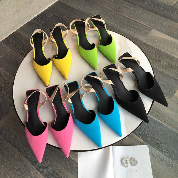 fashion thin heels sandals slippers women pointed toe slingback sandals for women party shoes mules shoes candy color pumps y0721, Black
fashion thin heels sandals slippers women pointed toe slingback sandals for women party shoes mules shoes candy color pumps y0721, Black