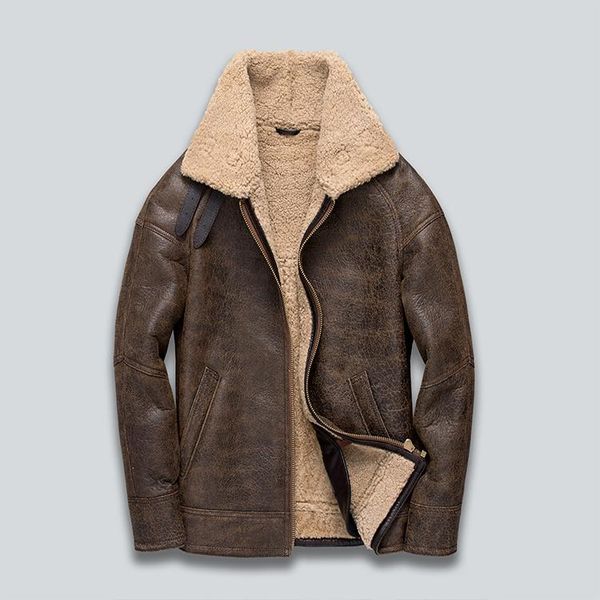 men's leather & faux akoosun genuine sheep shearling jackets for men clothing winter jacket mens motorcycle real sheepskin coat ropa lx, Black 
men's leather & faux akoosun genuine sheep shearling jackets for men clothing winter jacket mens motorcycle real sheepskin coat ropa lx, Black