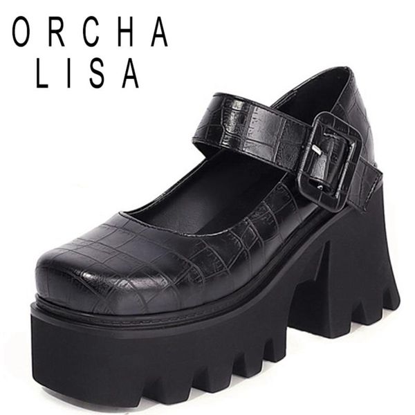 2021 fashion pumps high thick heel sole 8cm platforms belt buckle cross strap square toe punk size 35-44 brown a4158 dress shoes, Black
2021 fashion pumps high thick heel sole 8cm platforms belt buckle cross strap square toe punk size 35-44 brown a4158 dress shoes, Black