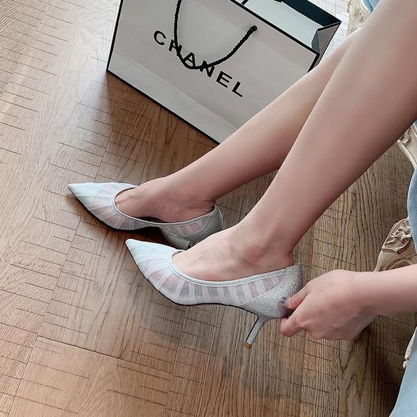 dress shoes wedding women 2021 bridesmaid bride mesh lace pointed fine heel single white high heels, Black
dress shoes wedding women 2021 bridesmaid bride mesh lace pointed fine heel single white high heels, Black