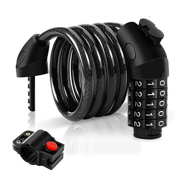 bike locks anti-theft 5-digit code lock resettable combination coiled mtb chain outdoor cycling bicycle safety wire
bike locks anti-theft 5-digit code lock resettable combination coiled mtb chain outdoor cycling bicycle safety wire