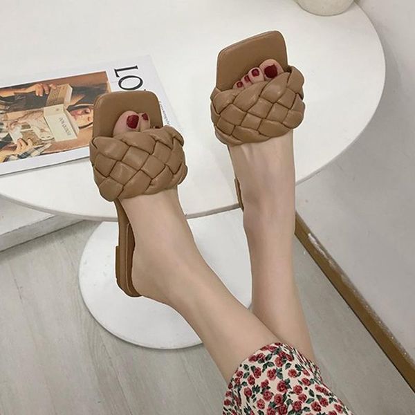 women's slippers weave pu leather ladies summer shoes 2021 slides fashion leisure flat charm chic female beach, Black
women's slippers weave pu leather ladies summer shoes 2021 slides fashion leisure flat charm chic female beach, Black