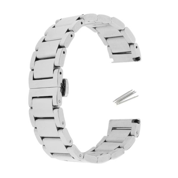 watch bands polished silver stainless steel link band kit strap replacement with butterfly buckle 18-22mm, Black;brown
watch bands polished silver stainless steel link band kit strap replacement with butterfly buckle 18-22mm, Black;brown