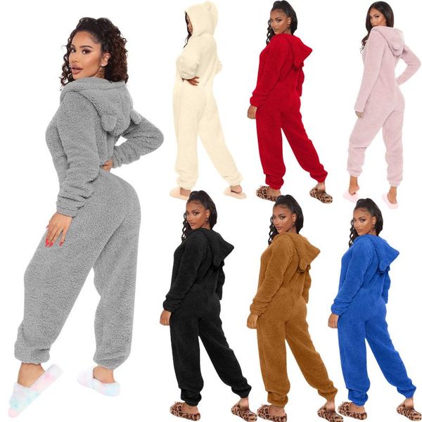 women's jumpsuits & rompers fashion sleeping plush romper, solid jumpsuit, elastic home zipper long sleeve cartoon animal ears hat slee, Black;white
women's jumpsuits & rompers fashion sleeping plush romper, solid jumpsuit, elastic home zipper long sleeve cartoon animal ears hat slee, Black;white