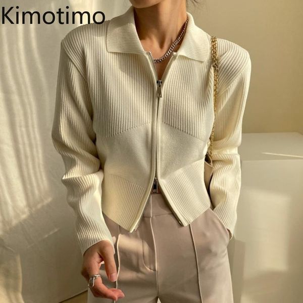 women's knits & tees kimotimo solid knit cardigan women 2021 autumn simplicity turn-down collar zipper sweater korean casual long-sleev, White
women's knits & tees kimotimo solid knit cardigan women 2021 autumn simplicity turn-down collar zipper sweater korean casual long-sleev, White