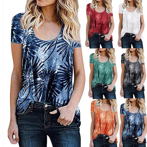 women's t-shirt fashion summer women clothes 2021 o-neck loose short sleeve floral vacation casual temperament plus size lady shirts, White
women's t-shirt fashion summer women clothes 2021 o-neck loose short sleeve floral vacation casual temperament plus size lady shirts, White