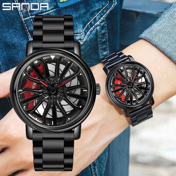 sanda fashion brand car 360 degree rotating wheel rim disc watch stainless steel waterproof sports quartz clock 2021, Slivery;brown
sanda fashion brand car 360 degree rotating wheel rim disc watch stainless steel waterproof sports quartz clock 2021, Slivery;brown