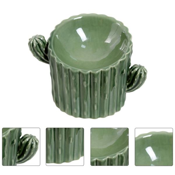 1pc pet feeding bowl ceramic storage water cat bowls & feeders