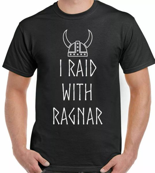 viking t-shirt i raid with ragnar mens funny vikings tv program show norsemen, White;black
viking t-shirt i raid with ragnar mens funny vikings tv program show norsemen, White;black