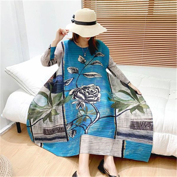 casual dresses miyake pleated dress 2021 summer female print wide version retro noble fashion comfortable loose large size women, Black;gray
casual dresses miyake pleated dress 2021 summer female print wide version retro noble fashion comfortable loose large size women, Black;gray