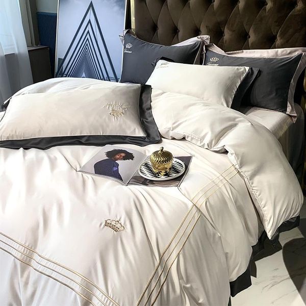 bedding sets light luxury summer ice silk four-piece set double-sided silky tencel embroidered quilt cover sheet naked sleeping
bedding sets light luxury summer ice silk four-piece set double-sided silky tencel embroidered quilt cover sheet naked sleeping
