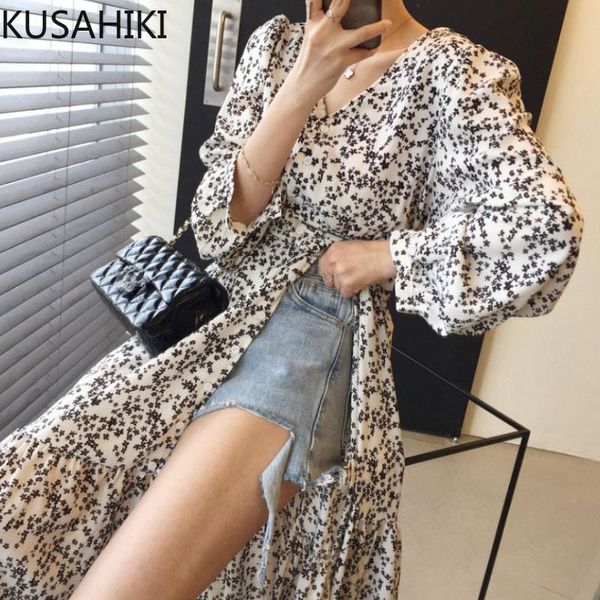 casual dresses kusahiki elegant floral chiffon woman dress long sleeve v-neck korean 2021 autumn split vestidos de mujer 6l020, Black;gray
casual dresses kusahiki elegant floral chiffon woman dress long sleeve v-neck korean 2021 autumn split vestidos de mujer 6l020, Black;gray