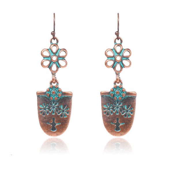 earring fashion hollow flower earrings simple temperament heteromorphic pendant imitation copper old procs earrings, Golden
earring fashion hollow flower earrings simple temperament heteromorphic pendant imitation copper old procs earrings, Golden